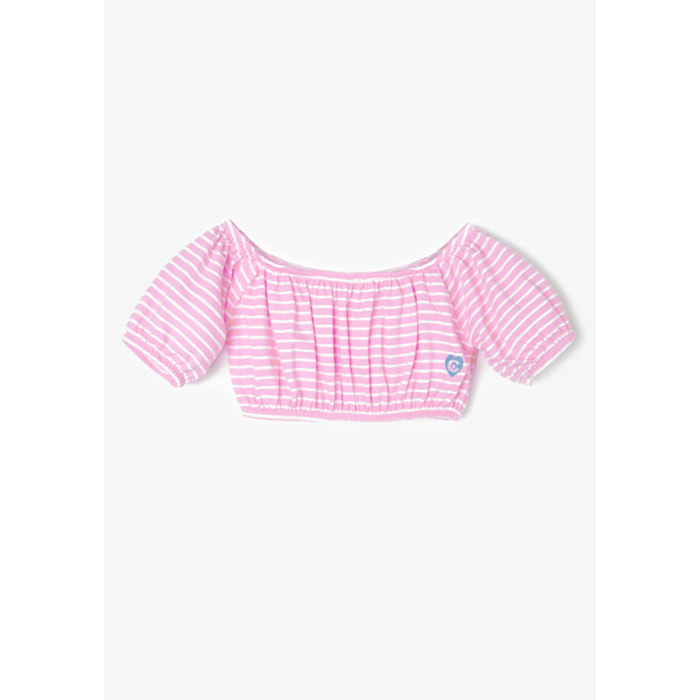 Girl's Pink Striped Top