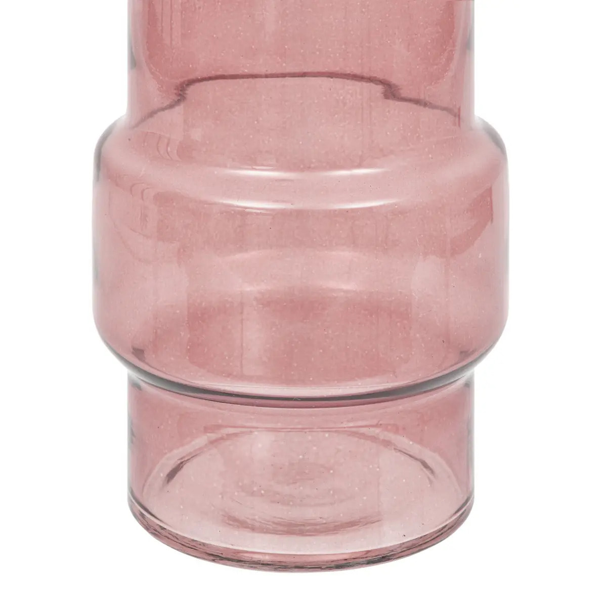 Vase en verre "Ella" H25cm rose