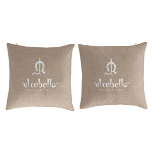 2 Fundas de almohada 50x50 cm lino BASIC - 100% algodón -