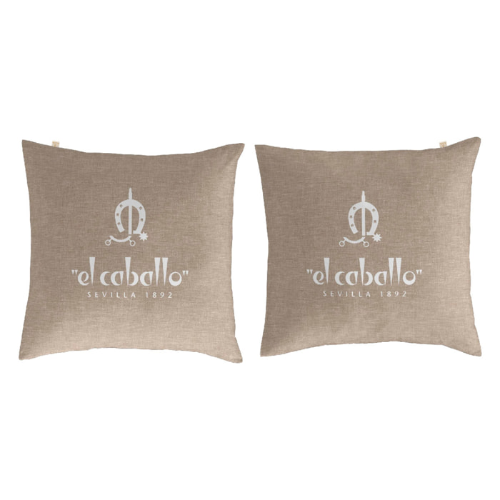 2 Fundas de almohada 50x50 cm lino BASIC - 100% algodón -