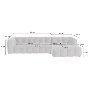 Canapé d'angle Salamanca velours ocre Kare Design