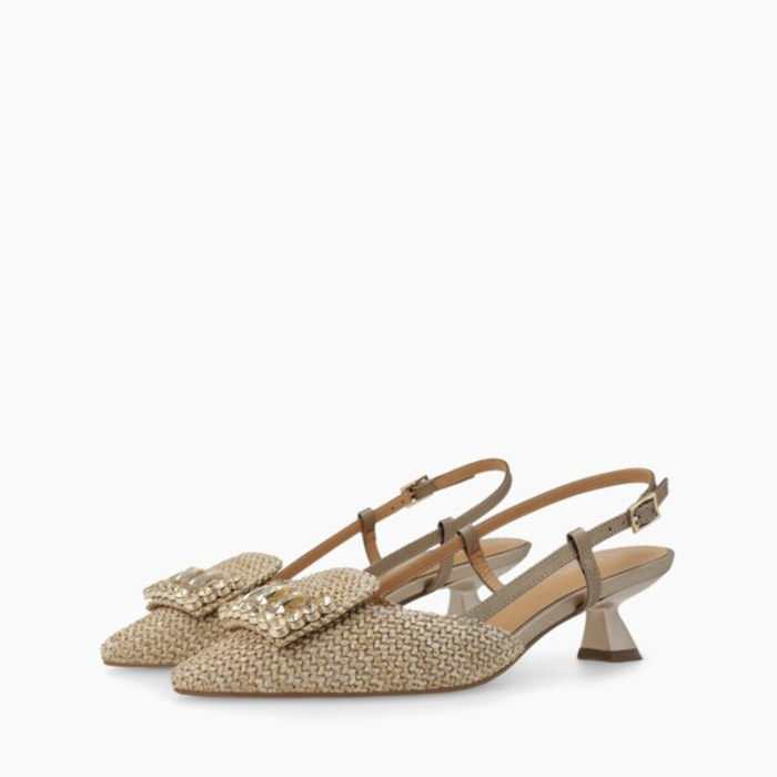 ZAPATOS DE SALÓN DORADOS A-CASIOPEA