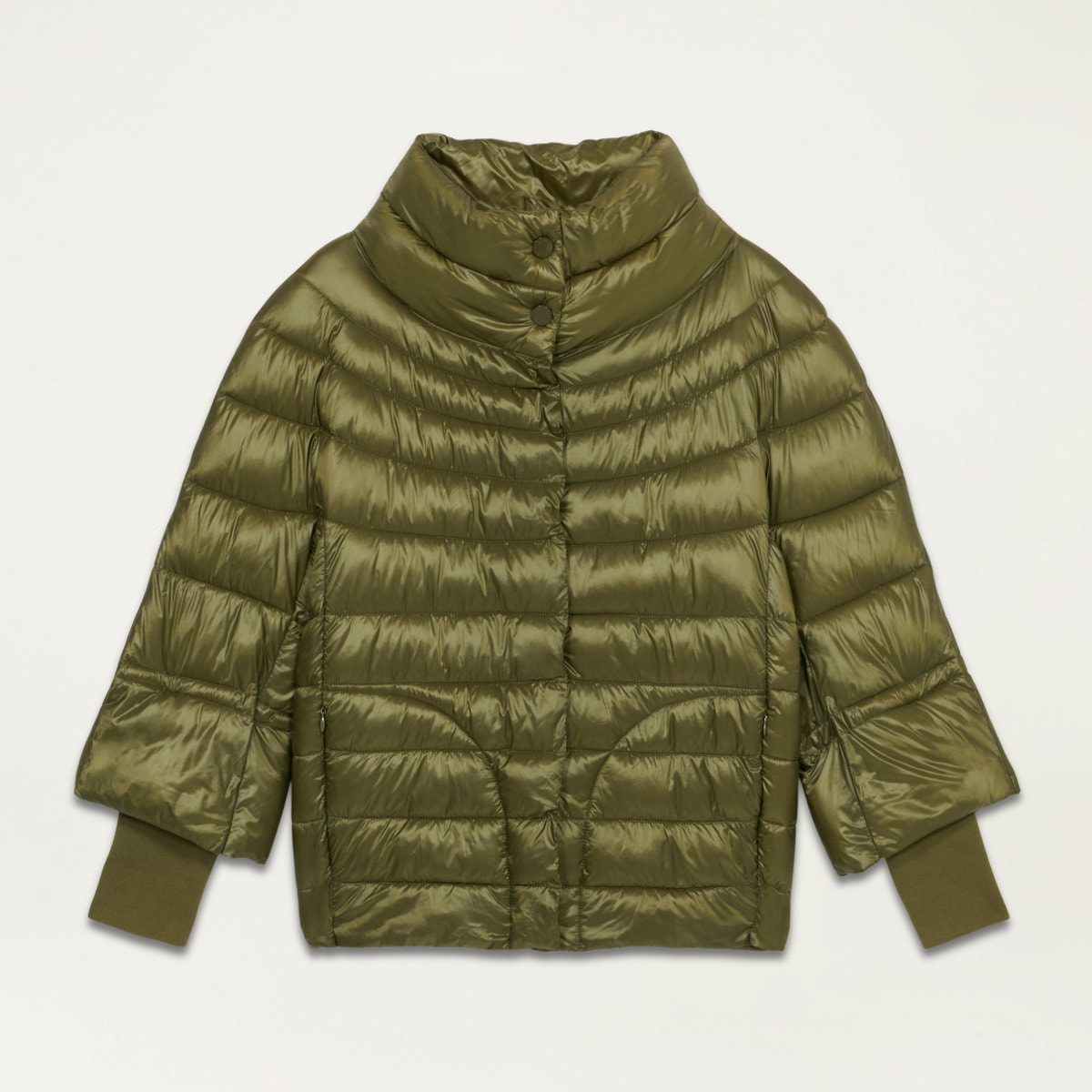 Oltre - Hooded down jacket with sleeves - Verde