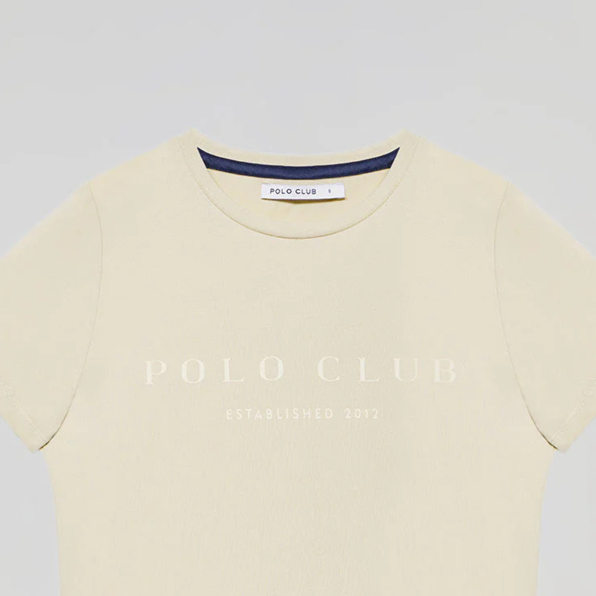 Maglietta beige con print iconico Polo Club