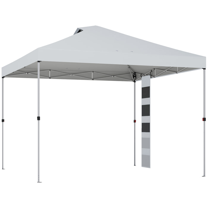 Tonnelle de jardin pliante montage facile sac transport métal blanc