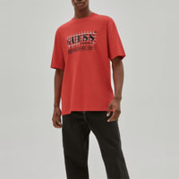 GUESS Originals - T-shirt - logo - 100% coton - rouge