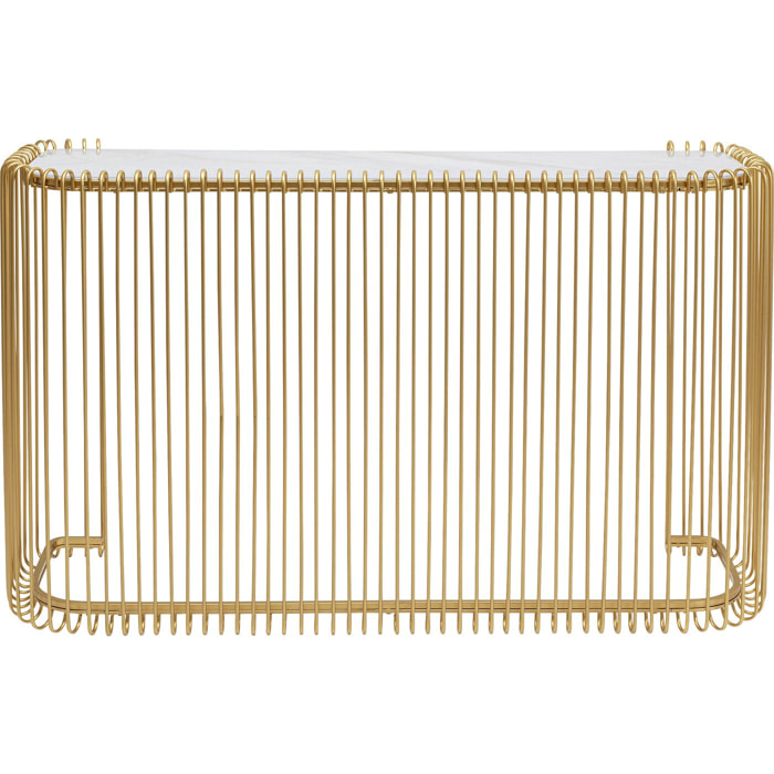 Console Wire 142x43cm dorée Kare Design