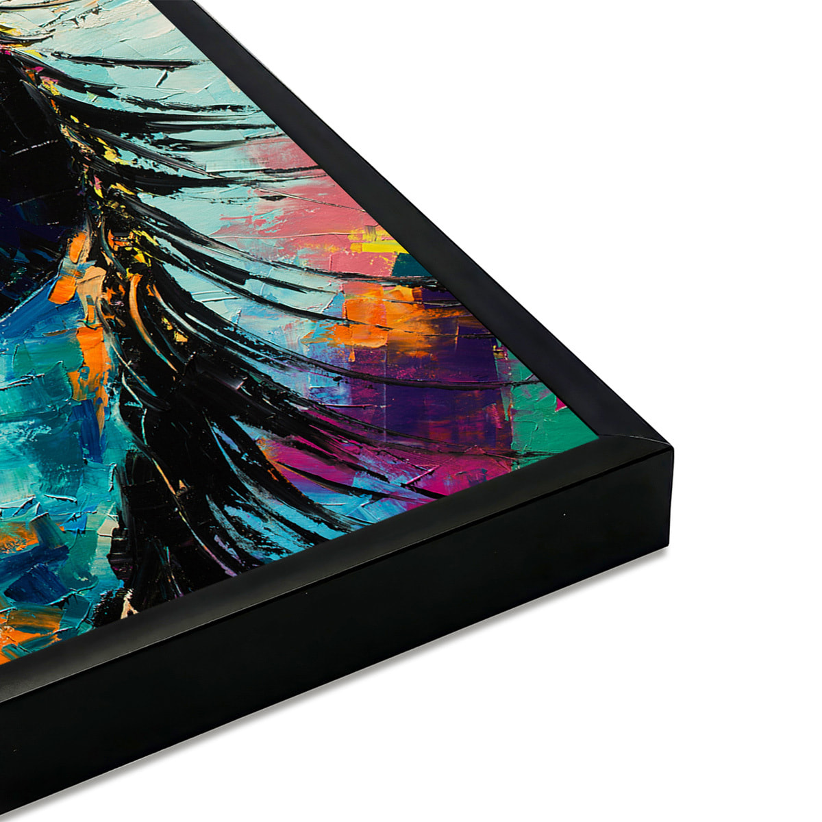 Affiche encadrée regard artistique abstrait Affiche + cadre en métal - Noir