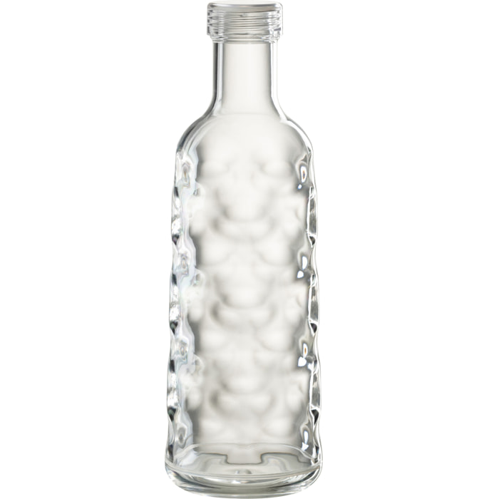 J-Line bouteille Martelée - boite cadeau - plastique - transparent