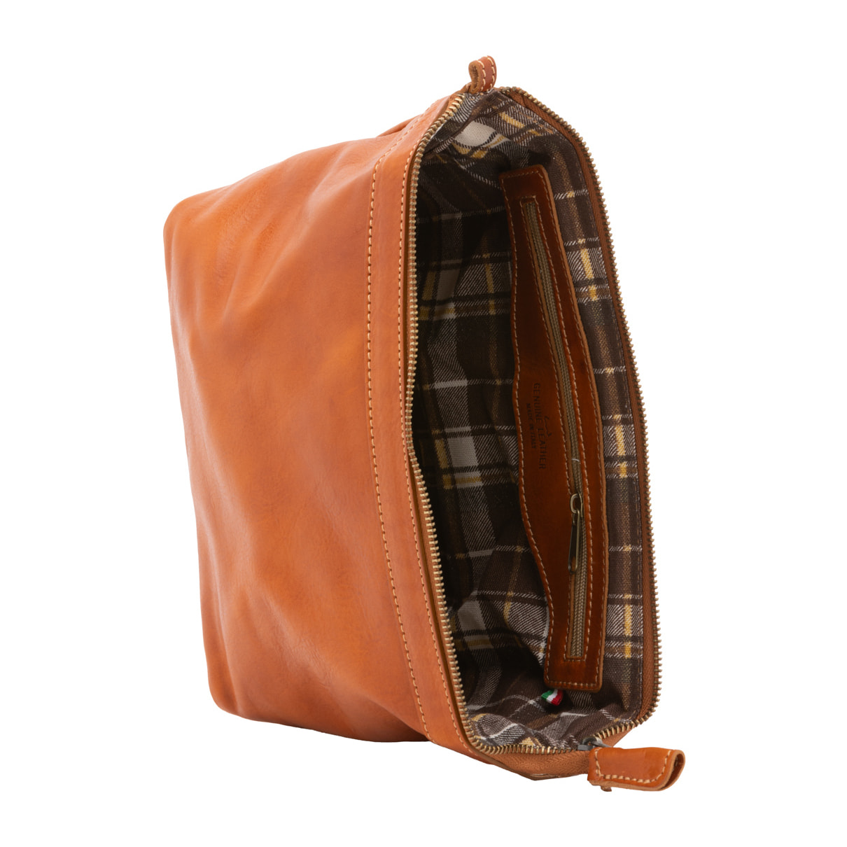 Pochette  unisex In Vera pelle Made in Italy 18x23x12 cm