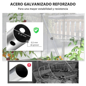 Invernadero de Exterior 6x3x2 m Invernadero de Túnel con 6 Ventanas de Malla Cubierta de PE Anti-UV y 3 Puertas Enrollables con Cremallera Invernadero para Jardín Patio Blanco