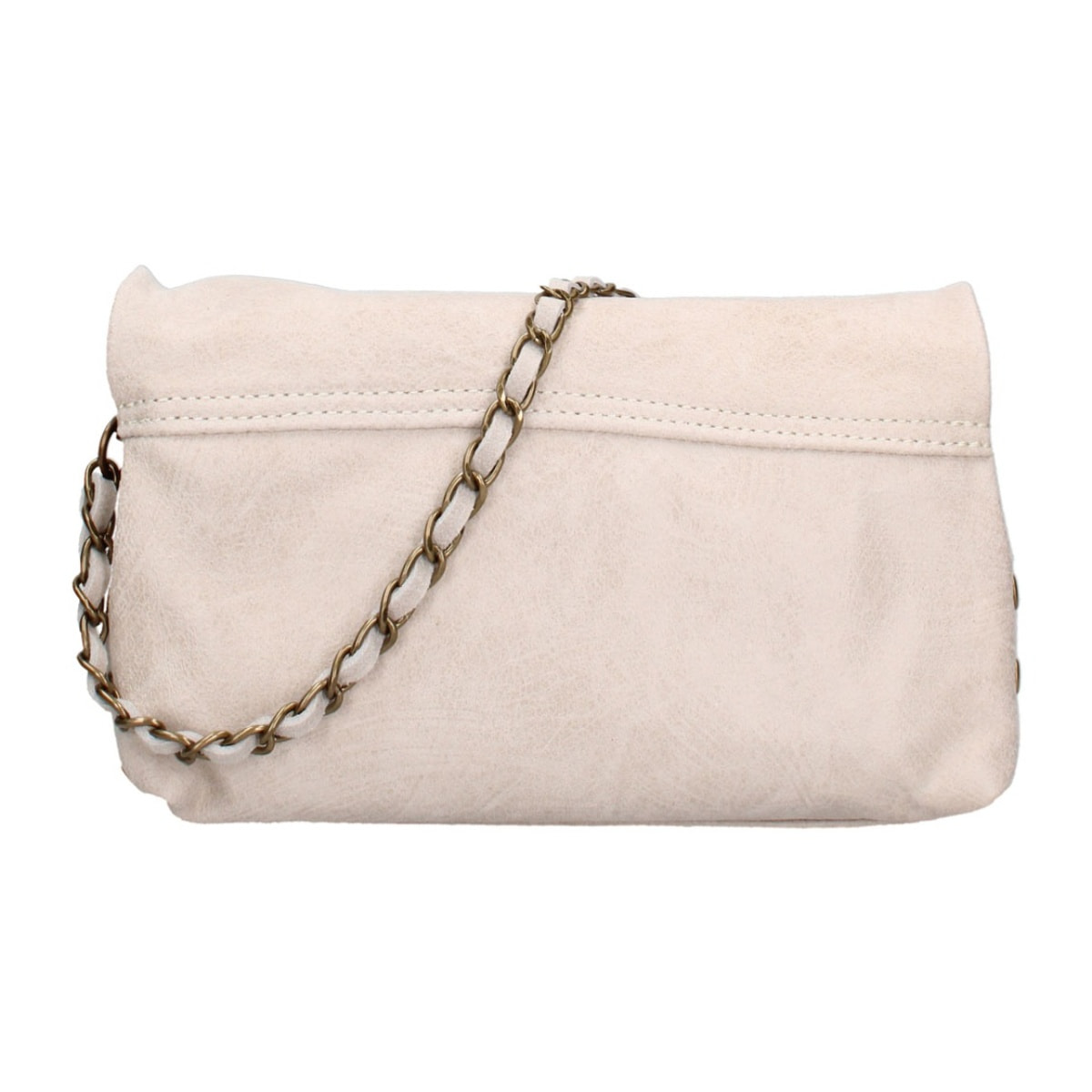 Borsa a tracolla da donna Made in Italy - Modello Floralia Lux - Pelle scamosciata - 25.0 x 15.0 x 11.0 cm