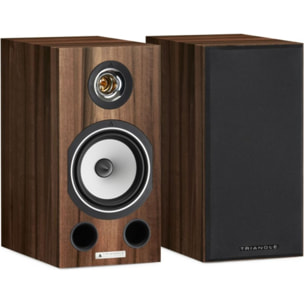 Enceinte bibliothèque TRIANGLE COMETE EZ Chataigner x2