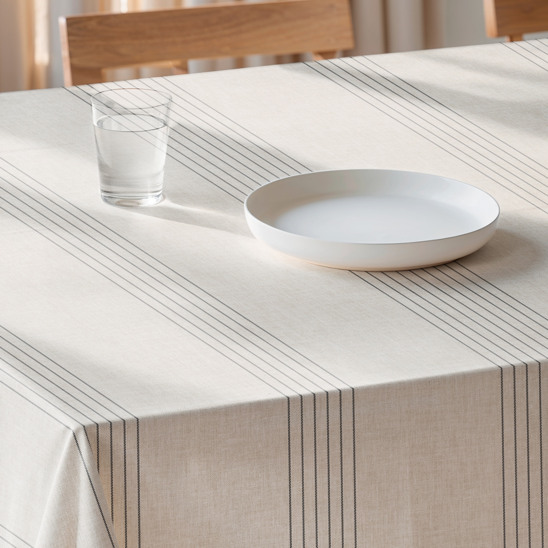 Nappe imprimée anti-tâches SANSA NATURAL