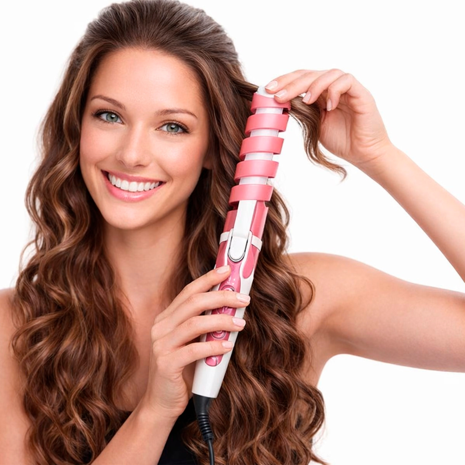 Rizador de pelo QL-118 con tubo de 19mm y 35W. Temperatura de 200°C.