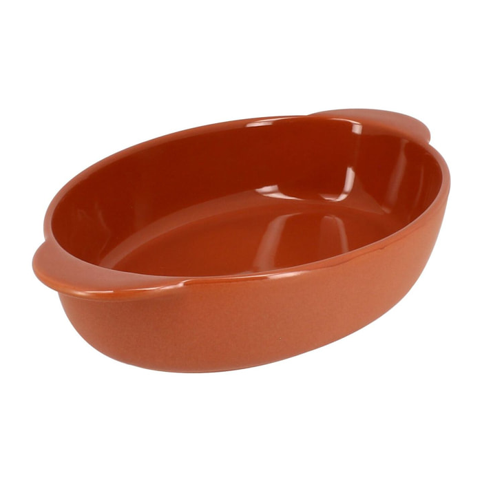Plat à four ovale en grès terracotta OCTAVE
