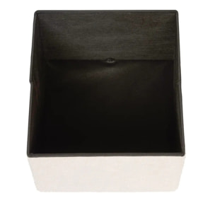 Pouf Pliable Coffre Soana en bouclette Ivoire 38x38cm