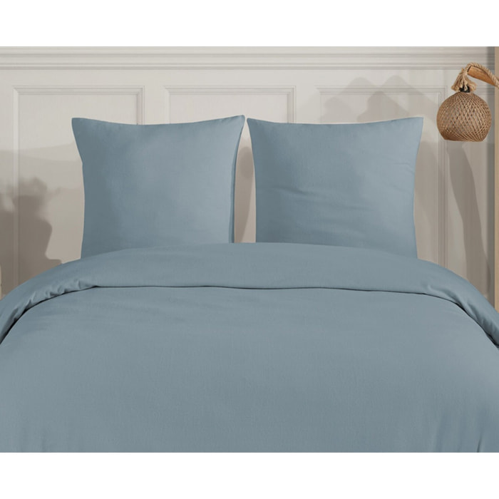 Parure de lit Flanelle de coton bleu