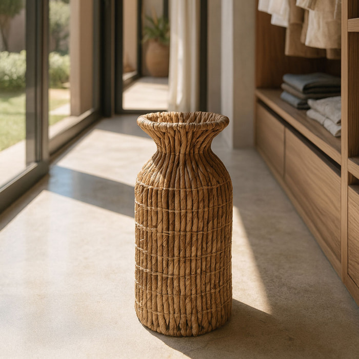 Jarre en fibre d'abaca h60cm LINA