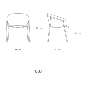 Silla Hug azul oscuro 2P/Caja