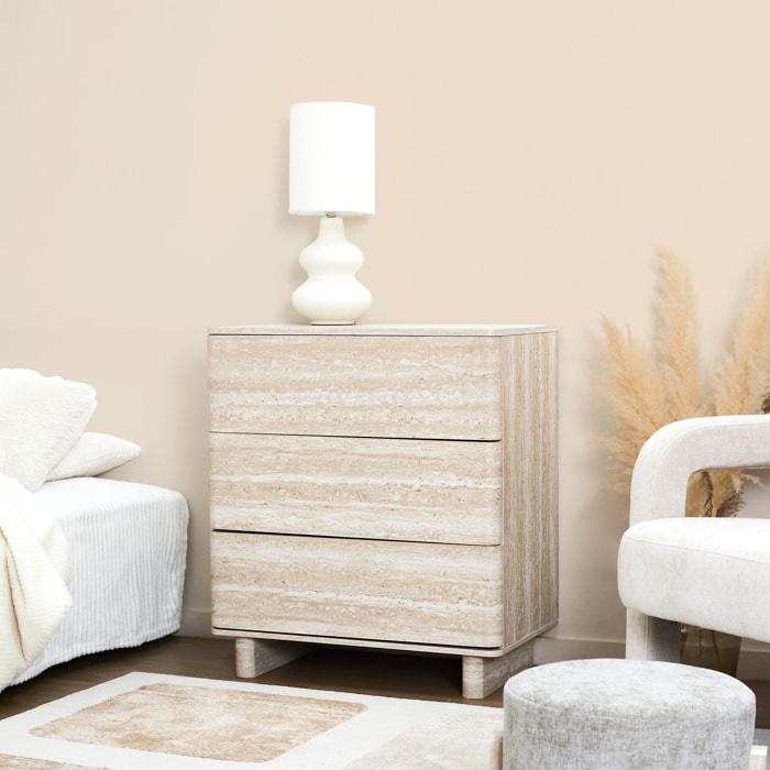 Commode - HOME DECO FACTORY - Pietra - 3 Tiroirs - Multicolore