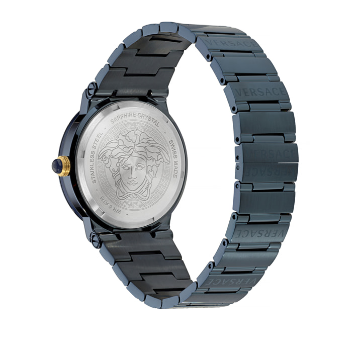 Versace Orologio Analogico Al Quarzo Greca Logo Moonphase