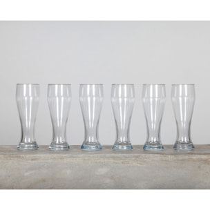 Lot de 6 verres à bière 40cl en verre