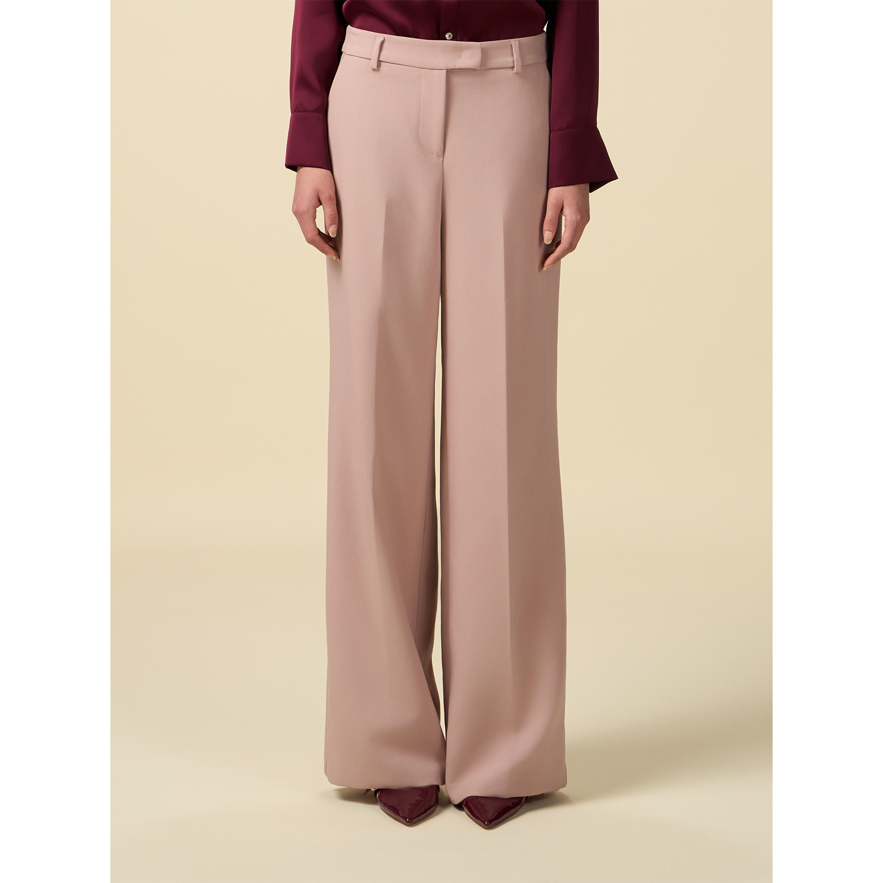 Oltre - Pantalones wide leg - Rosa