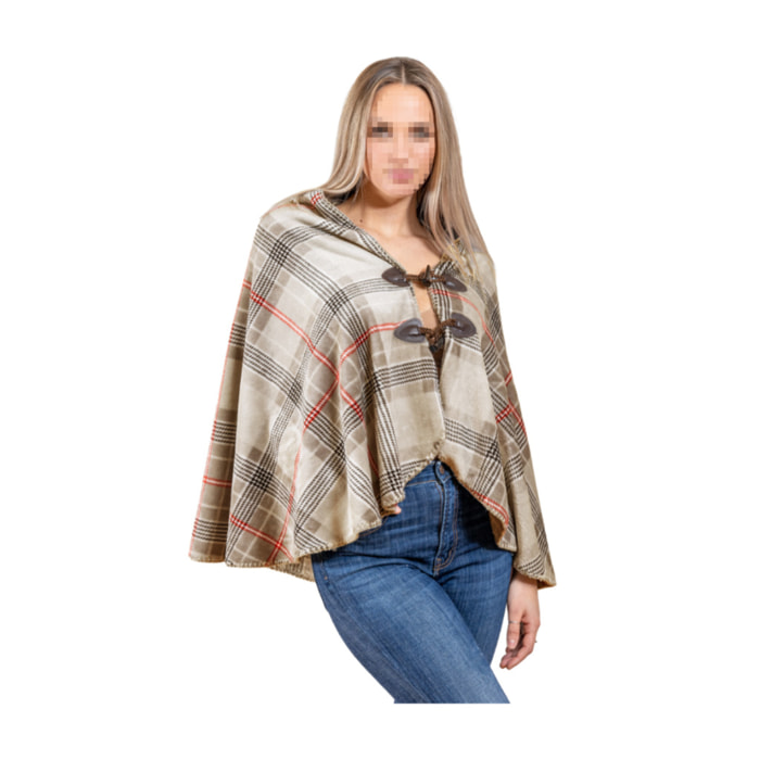 Poncho Mantella Caldo Plaid Fantasia Scozzese Modello London