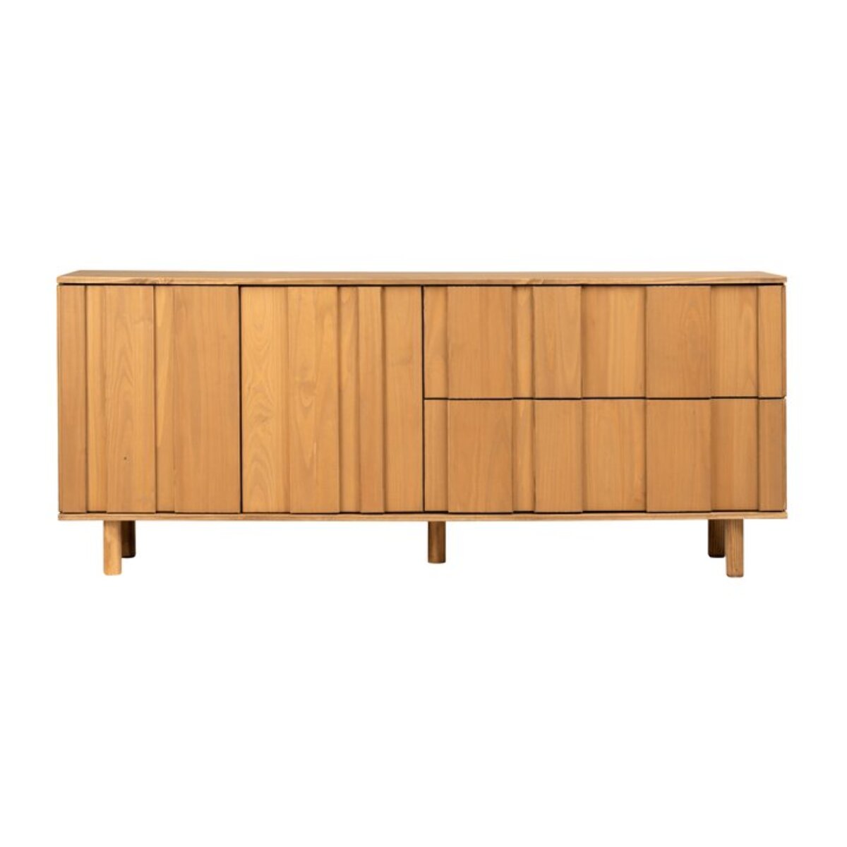 Buffet Sandoli -bois massif d'araucaria-couleur nogal 180 x 75 x 45 cm