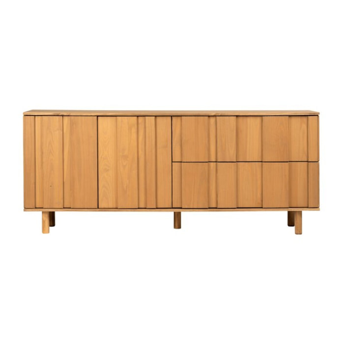 Buffet Sandoli -bois massif d'araucaria-couleur nogal 180 x 75 x 45 cm