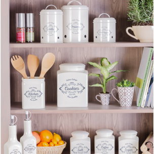 Biscottiera con coperchio Excelsa – Fine Quality, Ceramica, Bianco