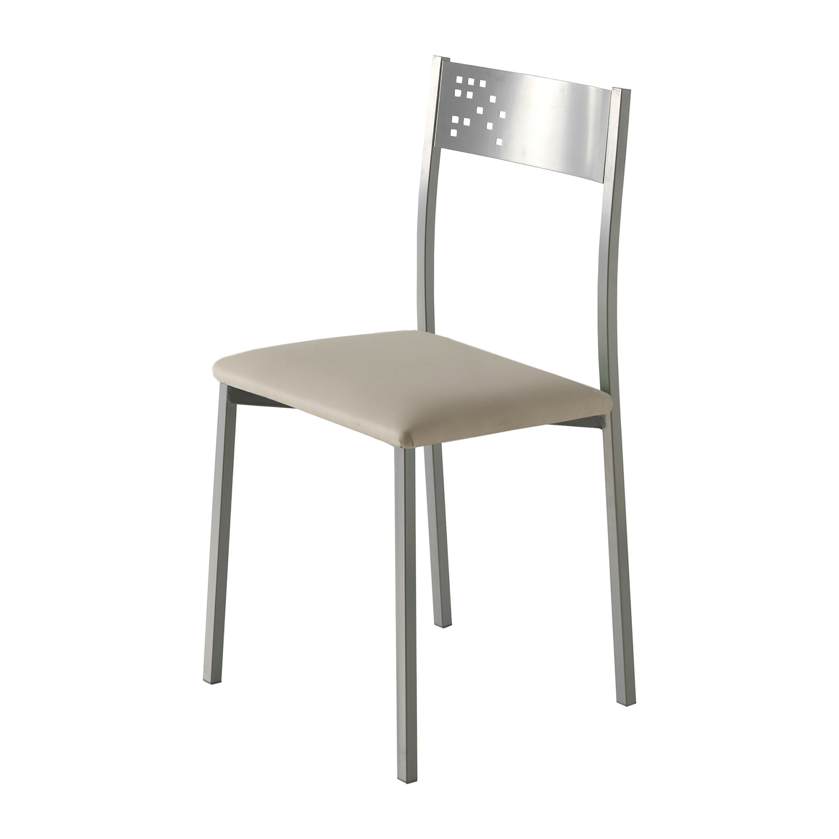 Set de 4 sillas – Polipiel y metal