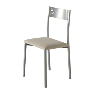 Set de 4 sillas – Polipiel y metal