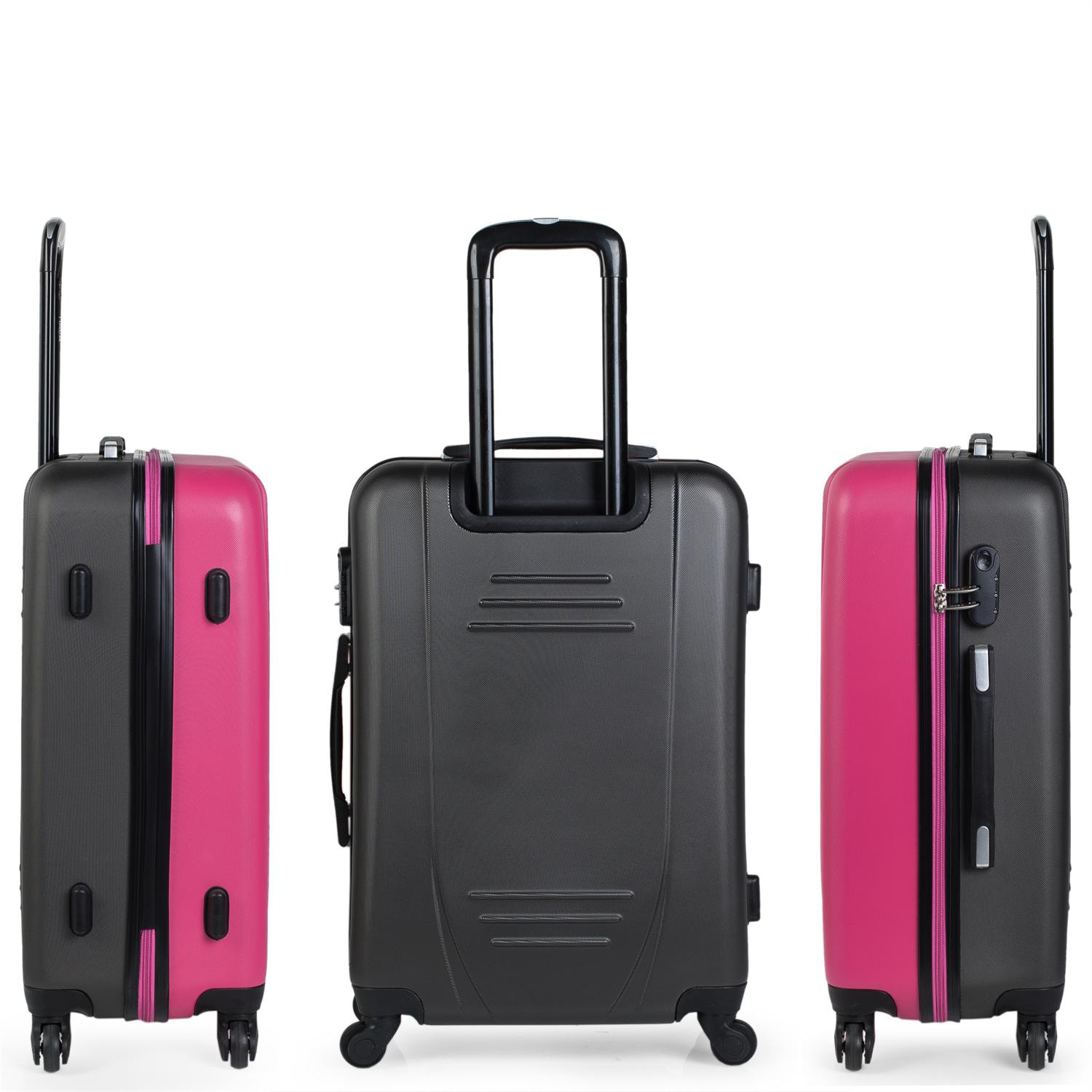 Maleta Itaca Tiber Set De 3 Unidades Fucsia-Antracita