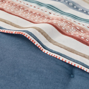 Sábana rayas multicolor Onray color azul 100% Algodón percal