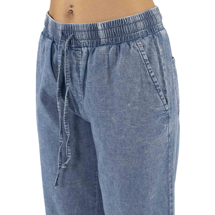 Pantalón vaquero de cambray Leone Fancy Stripes para mujer