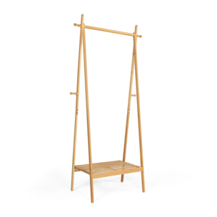 Portant pliable à vêtements Maya en bambou