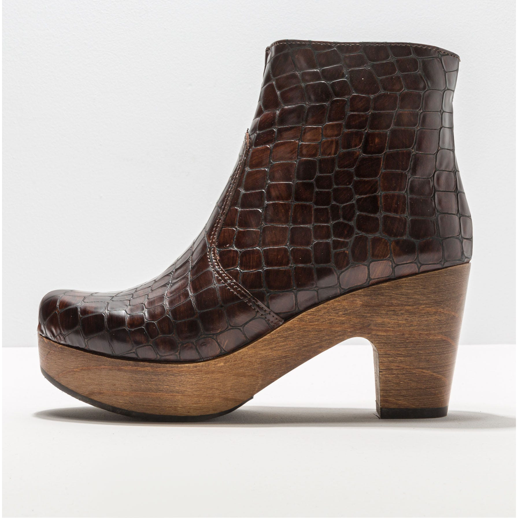 Botines con tacón S3260F FANTASY ALLIGATOR WAX BROWN/ ST.LAURENT color Alligator wax brown