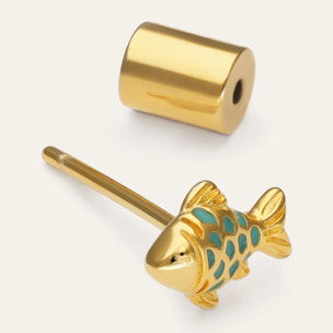 Pendiente Suelto Azura Baño Oro
