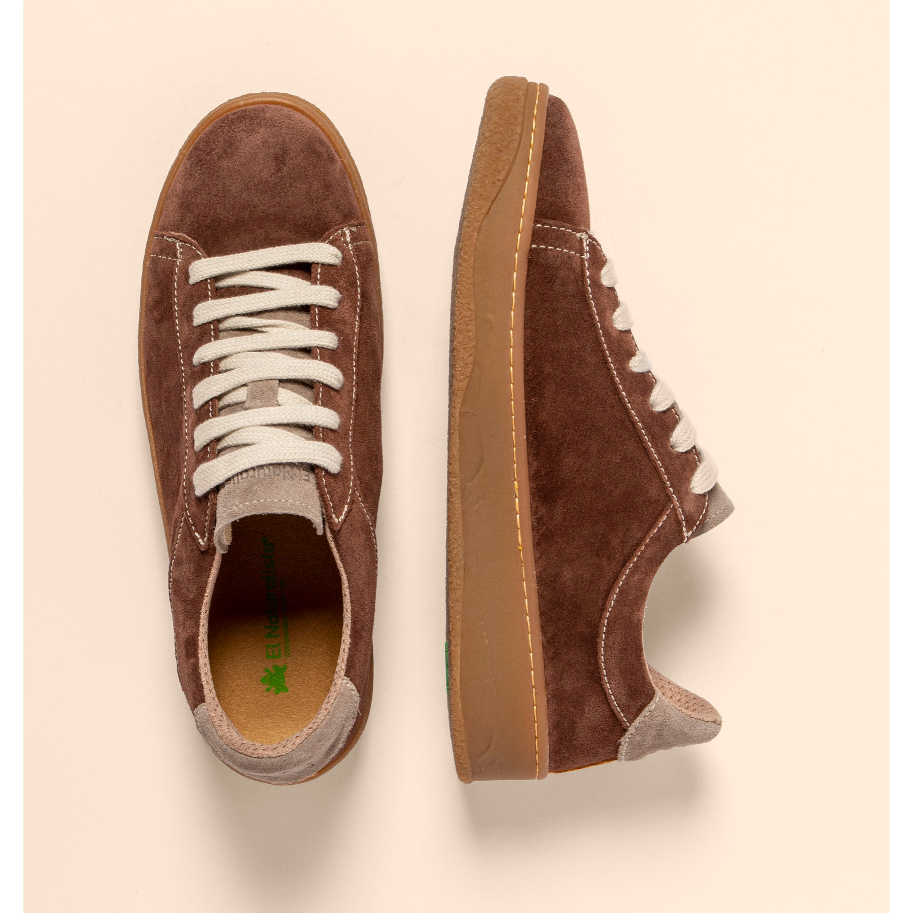 Zapatos N5848 SILK SUEDE CHOCOLATE/ GEO color Chocolate