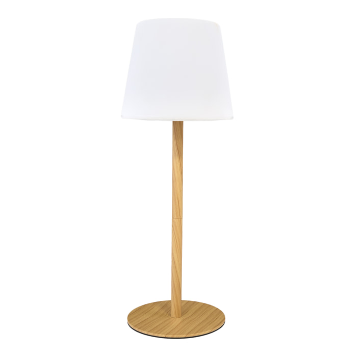 Lampe Effet Bois Rechargeable Ip44 H40cm