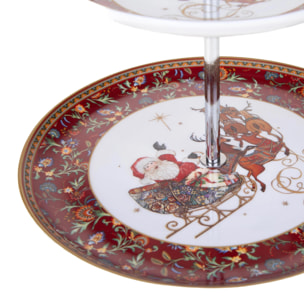 Alzata con b.natale - Pezzi 1 - ROSSO - Bianchi Dino SpA