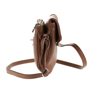 Borsa a tracolla da donna Made in Italy - Modello Seraphina Lux - 100% pelle - 26.0 x 18.0 x 4.0 cm