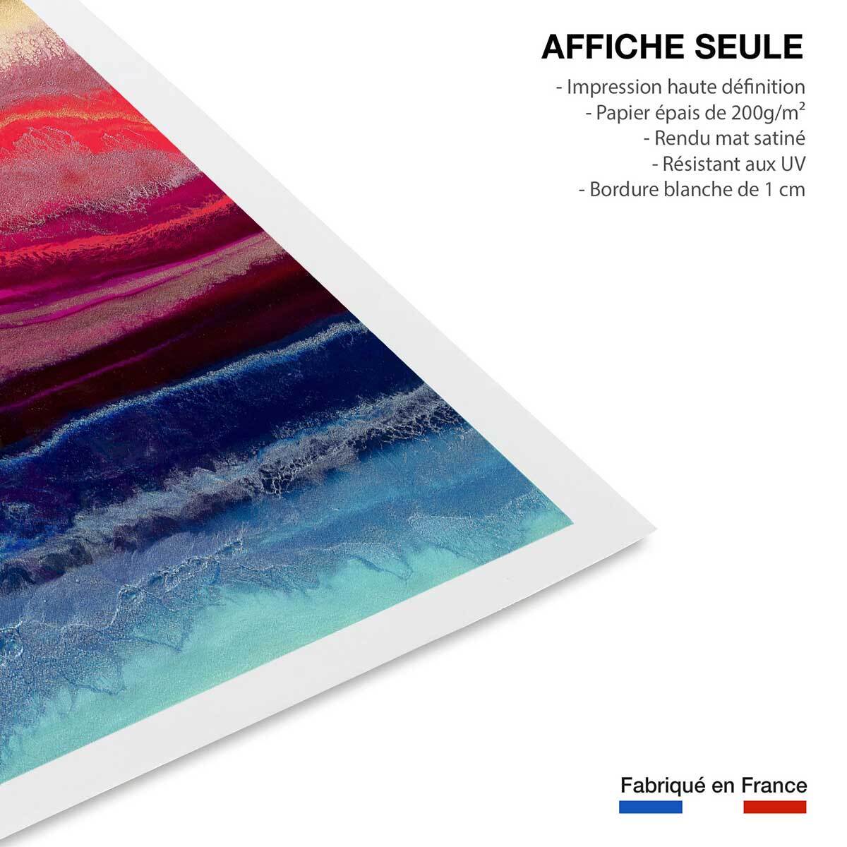 Poster red blue contrast Affiche seule