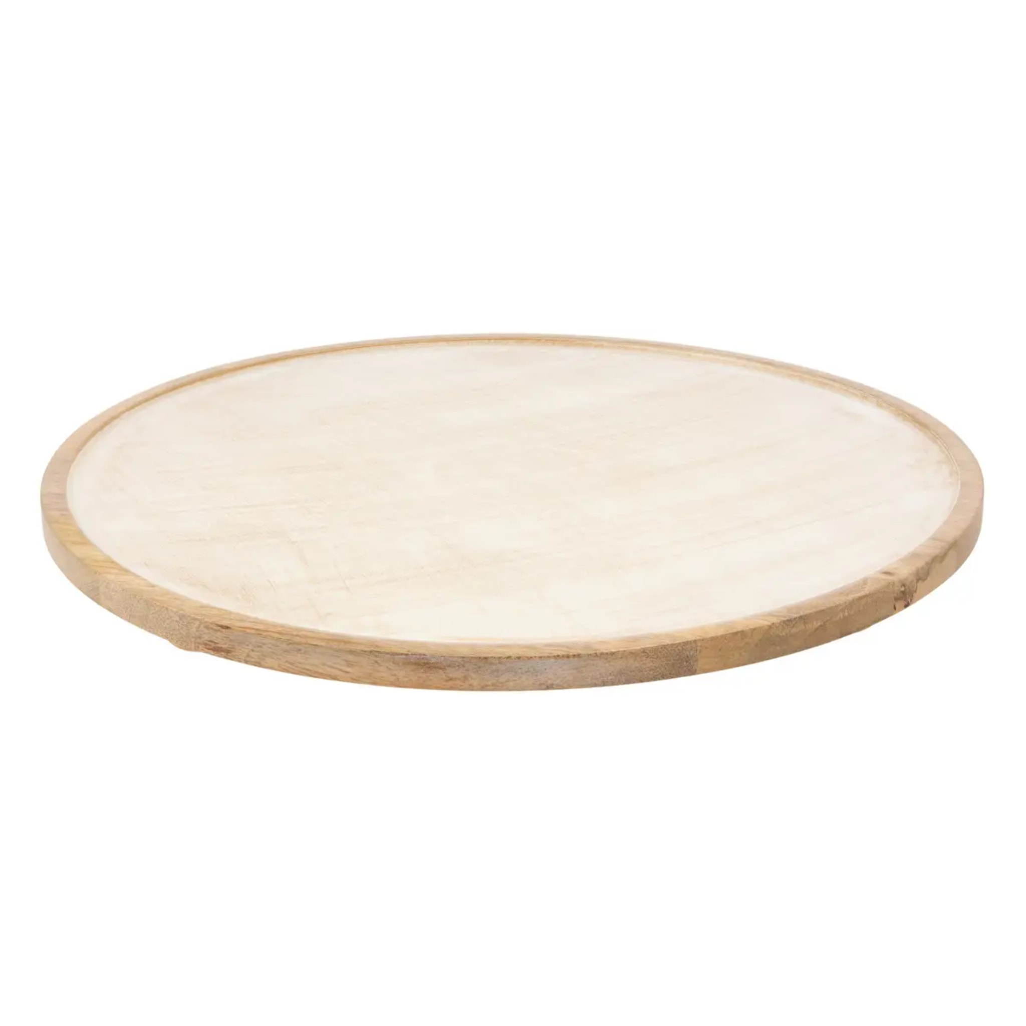 Assiette de présentation sur pied Ava ronde D.40cm blanc