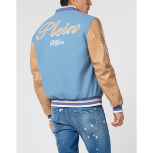 PHILIPP PLEIN Varsity Bomber Cocco Sleeves Milan