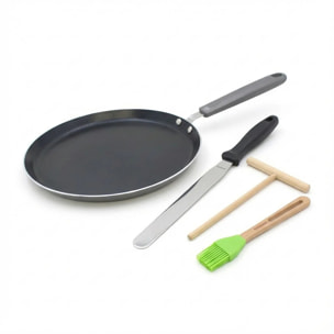 Set chandeleur crêpière 26 cm et 3 ustensiles Elo Ducato