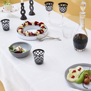 Nappe anti tache pur coton uni Le cercle blanc