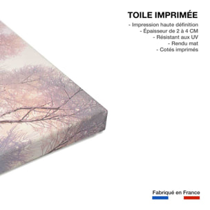 Tableau paysage lac de Noël Toile imprimée